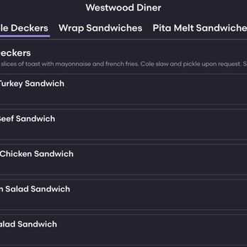 Westwood Diner - Menu item - Diners Near Me - Westwood, New Jersey