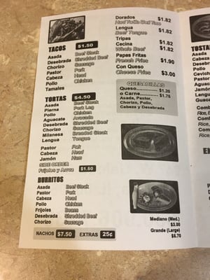 Menu photo 8 Tacos y Burritos Jalisco Aurora, IL Menu photo 8 Tacos y Burritos Jalisco Aurora, IL