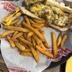 Philly cheese steak no onions add fries