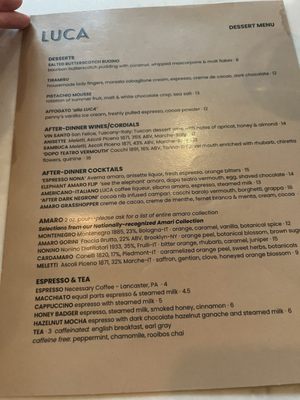 Menu photo 1 LUCA Lancaster, PA