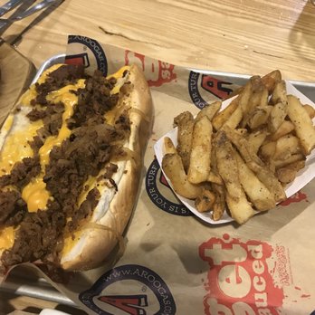 Arooga's - Philly cheesesteak $11.49. Tasty - Sports Bars Near Me - East Brunswick, New Jersey Arooga's - Philly cheesesteak $11.49. Tasty - Sports Bars Near Me - East Brunswick, New Jersey