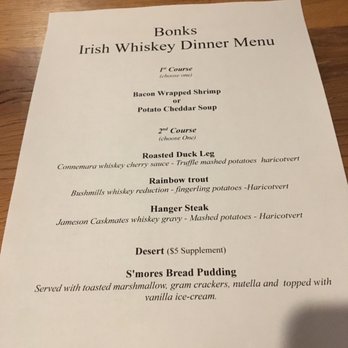 Bonks Bar - Irish whiskey dinner done on occasion. 6 whiskey sample size shots and a very good dinner - Bars Near Me - Philadelphia, Pennsylvania Bonks Bar - Irish whiskey dinner done on occasion. 6 whiskey sample size shots and a very good dinner - Bars Near Me - Philadelphia, Pennsylvania