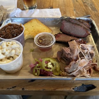 The Crossroads BBQ - 2 Meat Combo - brisket and pulled pork - Barbeque Near Me - Carmel, California