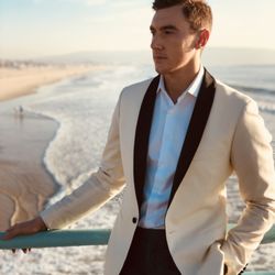 Pure Glow - Client, Caleb, posing for engagement photos.