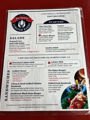 Menu photo 4 Bar Harbor Lobster Bakes Bar Harbor, ME