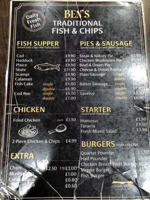 Menu photo 1 Ben's Fish and Chips London, XGL Menu photo 1 Ben's Fish and Chips London, XGL