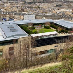 The Glasshouse, Autograph Collection - The rooftop garden and rear of the hotel (from Calton Hill)