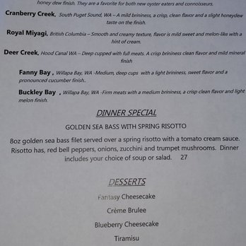 Sailor Jack's - Menu. Sea bass risotto..tastes like sea bass and rice pilaf. Fyi. - Seafood Near Me - Benicia, California