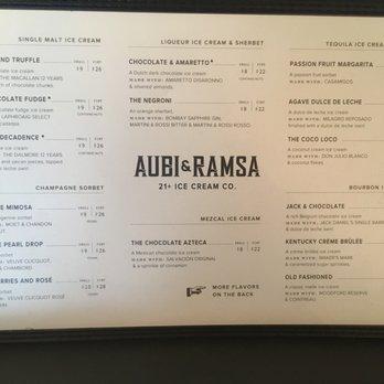 Aubi & Ramsa - menu - Ice Cream & Frozen Yogurt Near Me - Fort Lauderdale, Florida