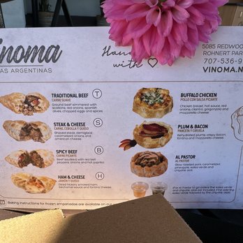 Vinoma - Menu - Empanadas Near Me - Rohnert Park, California Vinoma - Menu - Empanadas Near Me - Rohnert Park, California