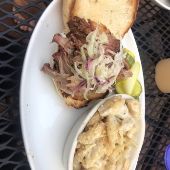 Salt + Smoke - Pulled pork sandwich and mac and cheese. - Barbeque Near Me - Saint Charles, Missouri