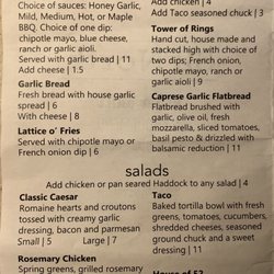 52 North Pub & Grill - Take out menu
