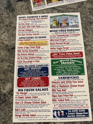Menu photo 8 Paradise Cove Beach Cafe Malibu, CA Menu photo 8 Paradise Cove Beach Cafe Malibu, CA