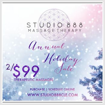Studio 888 - 2021 Annual Holiday Sale. Purchase link
http://s.thegiftcardcafe.com/EhDrkH - Massage Therapy Near Me - Cleveland, Ohio Studio 888 - 2021 Annual Holiday Sale. Purchase link
http://s.thegiftcardcafe.com/EhDrkH - Massage Therapy Near Me - Cleveland, Ohio