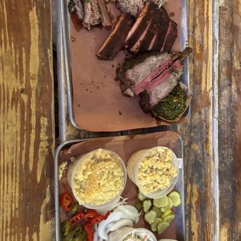 Caldwell County BBQ - 1 lb. Brisket 1 lb. Pulled Pork 1 lb. Ribs Lemon Poppyseed Coleslaw Aunt Susan's Corn Casserole Sausage Beef Ribs Potato Salad Mac n Cheese - Barbeque Near Me - Gilbert, Arizona