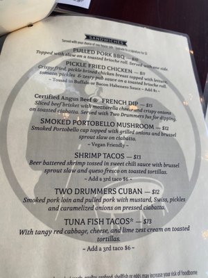 Menu photo 2 Two Drummers Smokehouse Toano, VA