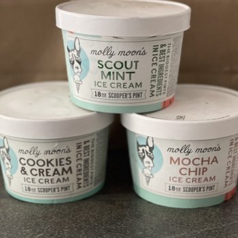 Molly Moon's Homemade Ice Cream - scout mint scoopers pint (18 oz), cookies & cream scooper's pint (18 oz) & mocha chip scooper's pint (18 oz) - Ice Cream & Frozen Yogurt Near Me - Seattle, Washington