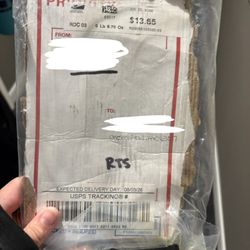US Post Office - top of the box + (what was supposed to be) arrival date