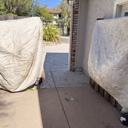 Canvas covered gate doors so when transporting large long branches the doors would not get marred.