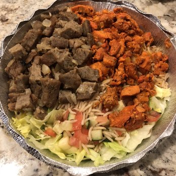 Naz's Halal Food - Levittown - Combo rice platter (chicken and lamb) - Halal Near Me - Levittown, New York