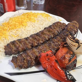 Cafe Vanak - Beef Koobideh Plate - Halal Near Me - Belmont, Massachusetts