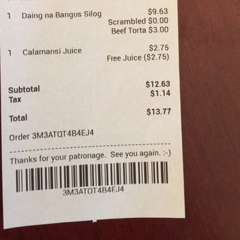 Chibog - This is what my receipt said BUT WHAT I GOT IS A HUGE DIFFERENCE!! - Filipino Near Me - Daly City, California Chibog - This is what my receipt said BUT WHAT I GOT IS A HUGE DIFFERENCE!! - Filipino Near Me - Daly City, California