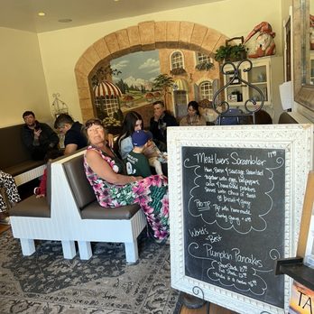 The Cup Cafe - Mural and waiting area / special menu - Breakfast & Brunch Near Me - Reno, Nevada