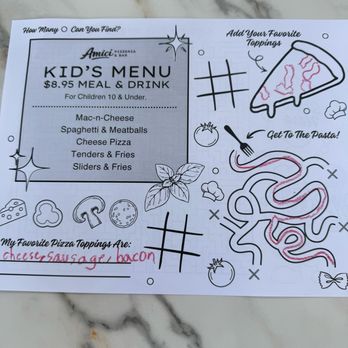 Amici Pizzeria & Bar - Kids menu - Pizza Near Me - Reno, Nevada Amici Pizzeria & Bar - Kids menu - Pizza Near Me - Reno, Nevada