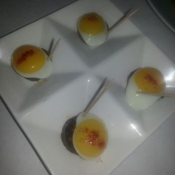 Pamplona Tapas Bar - Morcilla - Quail eggs - Spanish Near Me - Lafayette, Louisiana Pamplona Tapas Bar - Morcilla - Quail eggs - Spanish Near Me - Lafayette, Louisiana