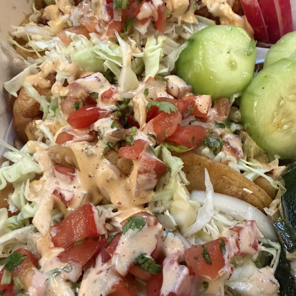 La Marea Surf & Turf - Baja shrimp tacos - Food Stands Near Me - Bakersfield, California La Marea Surf & Turf - Baja shrimp tacos - Food Stands Near Me - Bakersfield, California