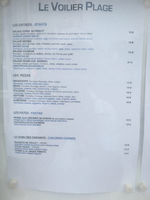 Menu photo 8 Le Voilier Plage Nice, 06