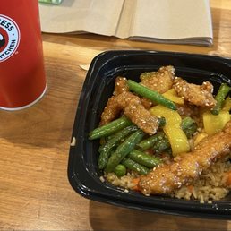 Panda Bowl and Fountain Drink