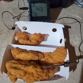 Jack In The Box - Chicken stripes with my thermometer plugged in 10.min after picking it up. - Fast Food Near Me - Marana, Arizona Jack In The Box - Chicken stripes with my thermometer plugged in 10.min after picking it up. - Fast Food Near Me - Marana, Arizona