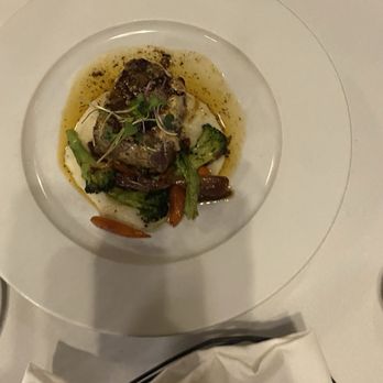 The Crossing - Prime NY Strip (tasting portion) - New American Near Me - Clayton, Missouri The Crossing - Prime NY Strip (tasting portion) - New American Near Me - Clayton, Missouri