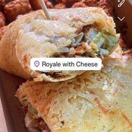 Chicken Caesar wrap Cajun tots Chicken Caesar wrap Cajun tots