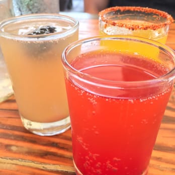 Fig Tree Cafe - Left to right: peach Bellini, strawberry mimosa, and mango tajin. All delicious - Breakfast & Brunch Near Me - San Diego, California Fig Tree Cafe - Left to right: peach Bellini, strawberry mimosa, and mango tajin. All delicious - Breakfast & Brunch Near Me - San Diego, California