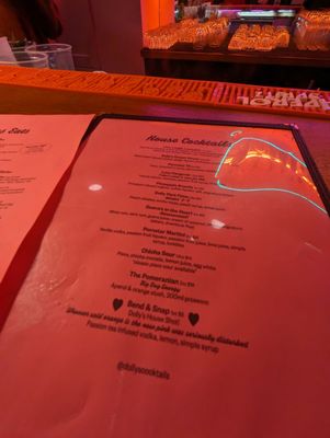Menu photo 1 Dolly's Cocktail Bar Edmonton, AB Menu photo 1 Dolly's Cocktail Bar Edmonton, AB