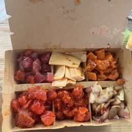 Sample pack of poke! It was actually a lot for me and my husband Sample pack of poke! It was actually a lot for me and my husband
