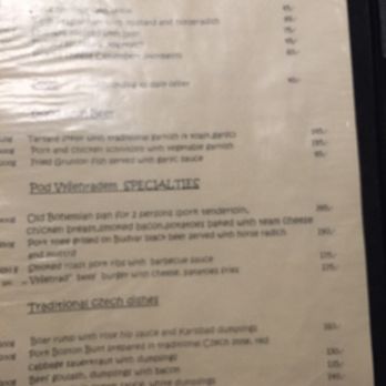 Restaurace pod Vyšehradem - Page 1 of English menu - Czech Near Me - Prague, Puerto Rico Restaurace pod Vyšehradem - Page 1 of English menu - Czech Near Me - Prague, Puerto Rico