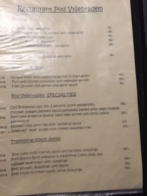 Menu photo 6 Restaurace pod Vyšehradem Prague, PR Menu photo 6 Restaurace pod Vyšehradem Prague, PR