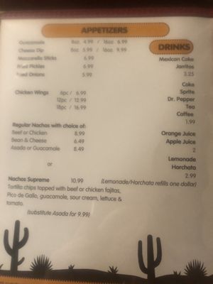 Menu photo 3 Vaqueros Port Lavaca, TX