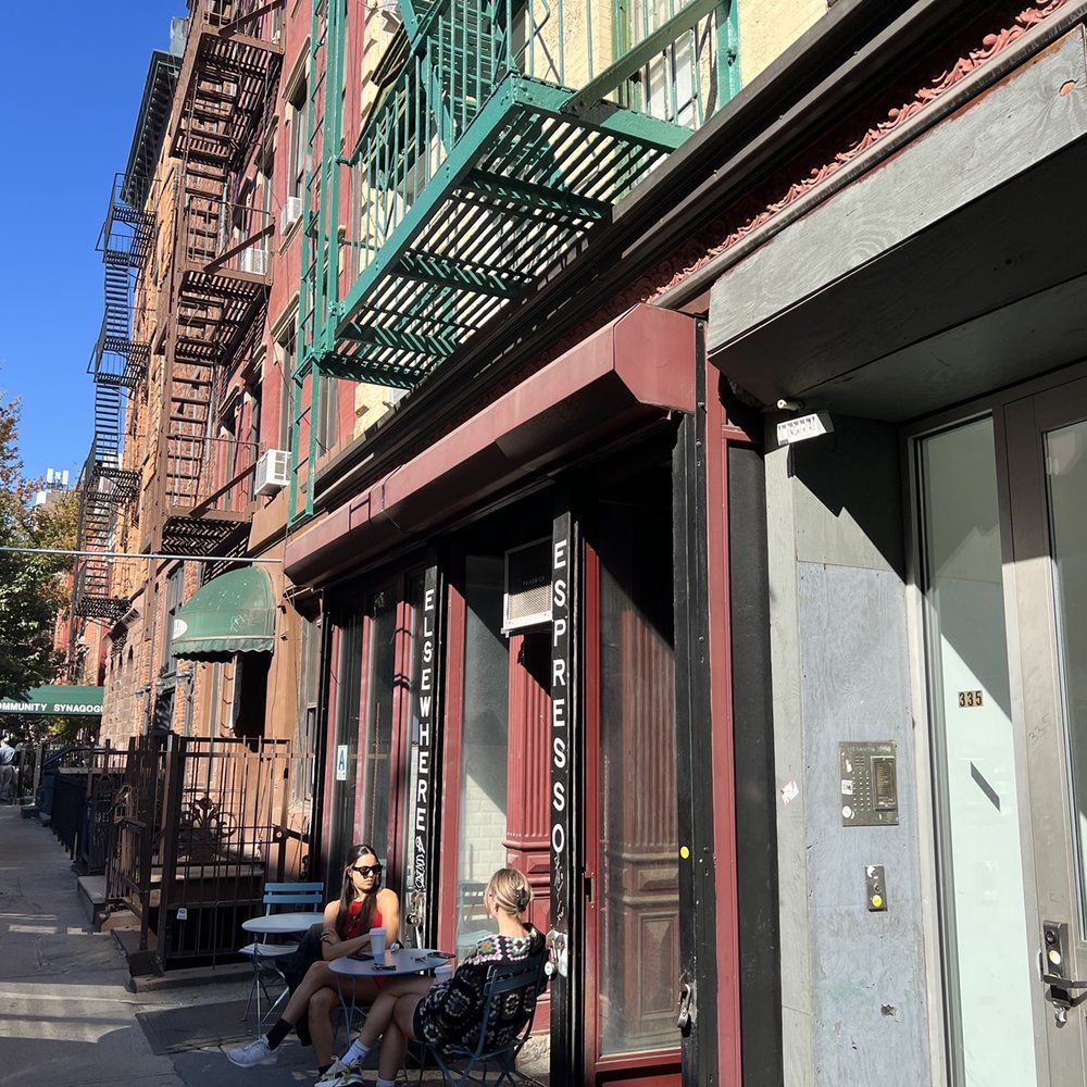 Elsewhere Espresso - two people sitting outside a restaurant - Coffee & Tea Near Me - New York, New York