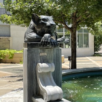 Flat Iron Building - Panther made of marble behind the Flatiron Building in Hyde Park - Landmarks & Historical Buildings Near Me - Fort Worth, Texas Flat Iron Building - Panther made of marble behind the Flatiron Building in Hyde Park - Landmarks & Historical Buildings Near Me - Fort Worth, Texas