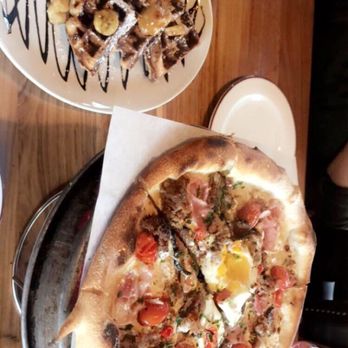 Bar Siena - Breakfast pizza and Nutella waffles. - Italian Near Me - Chicago, Illinois