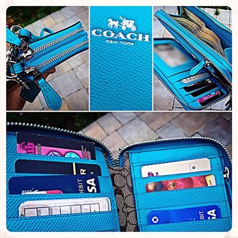 Coach - Medium zip around wallet in crossgrain leather. Style#53981 for $70 (normally $140) after all the discounts were applied. - Outlet Stores Near Me - Gilroy, California