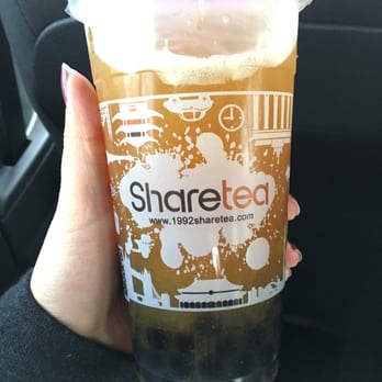 Sharetea - Peach green tea with tapioca - Coffee & Tea Near Me - San Ramon, California