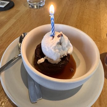 True Food Kitchen - Birthday dessert - New American Near Me - Denver, Colorado True Food Kitchen - Birthday dessert - New American Near Me - Denver, Colorado
