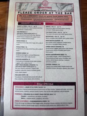 Menu photo 2 Quintopia Brewing Co Quincy, CA Menu photo 2 Quintopia Brewing Co Quincy, CA