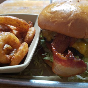 Burger Bench - Classic w bacon & rings! - American Near Me - Escondido, California Burger Bench - Classic w bacon & rings! - American Near Me - Escondido, California
