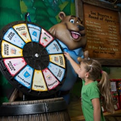Take a spin on the wheel for big prizes.